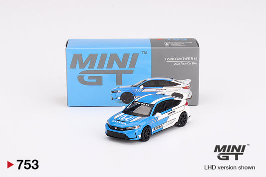 Mini GT Honda Civic Type R #3 2023 Pace Car Blue