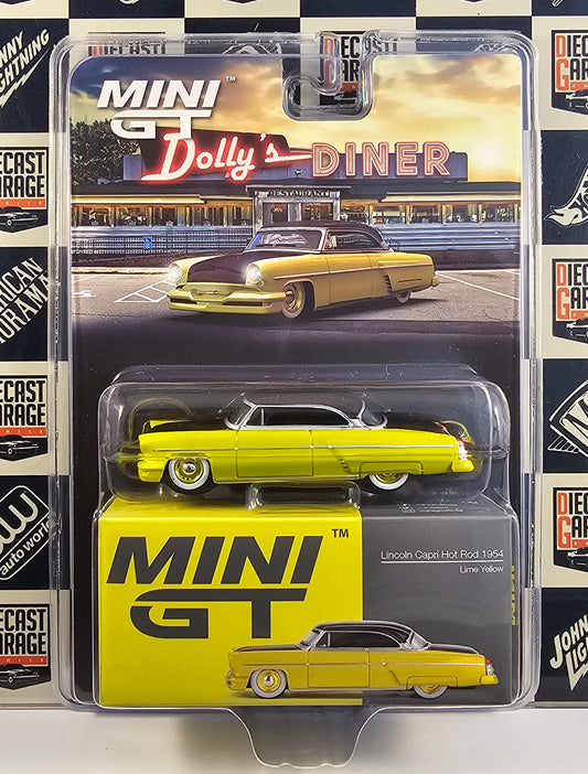 Mini GT Lincoln Capri Hot Rod 1954 Lime Yellow