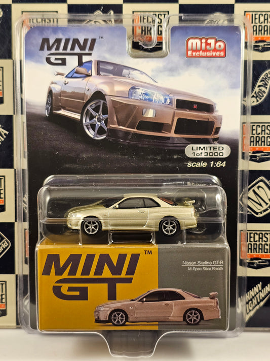 Mini GT Nissan Skyline GT-R (R34) M-Spec Silica Breath