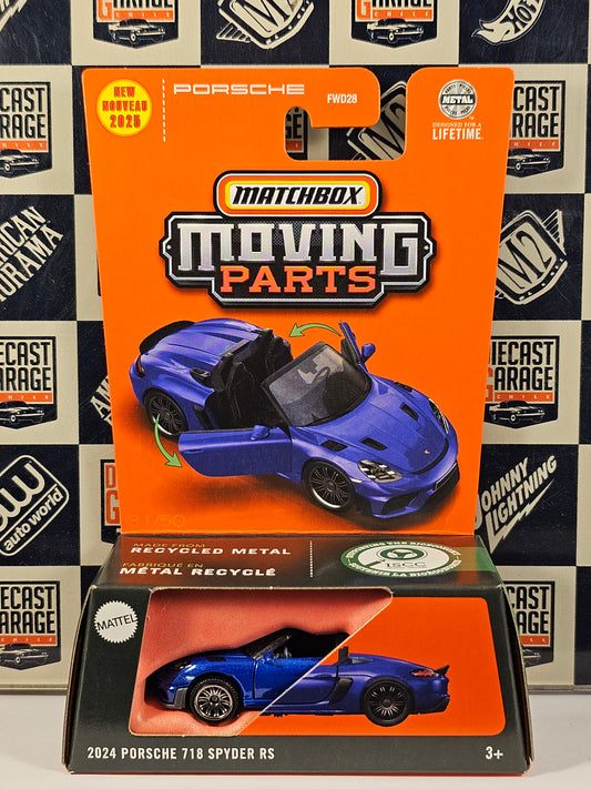 Matchbox Moving Parts 2024 Porsche 718 Spyder RS