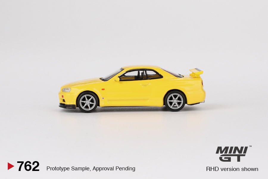Mini GT Nissan Skyline GT-R (R34) V-Spec Lightning Yellow